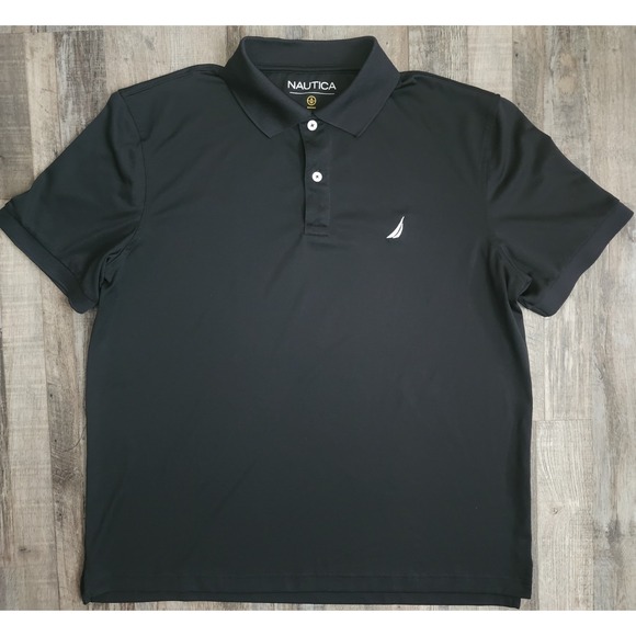Nautica Other - Nautica Mens Polo Shirt Size Large  Wicking Short Sleeve Performance Golf Logo